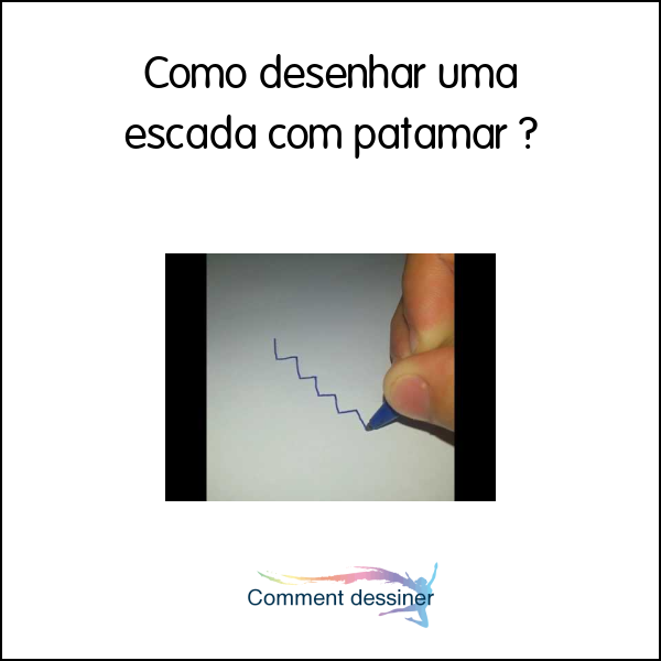 Como desenhar uma escada com patamar